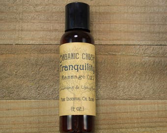 TRANQUILITY Massage Oil | Relaxing Massage Oil | Organic Massage Oil | Anti-Anxiety Massage Oil