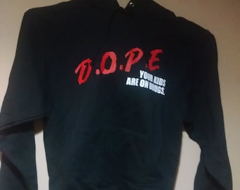 Marilyn Manson DOPE Your Kids Are on Drugs Hoodie Hooded Sweatshirt Large-FREE Shipping! New!