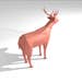 Printable DIY template PDF. Deer low poly paper model