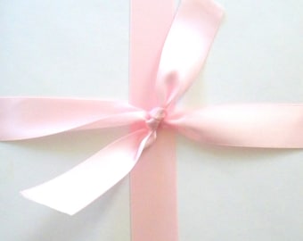 Blush Pink Double Faced Satin Ribbon, 5 Yards of 7/8" Ribbon, Double Sided