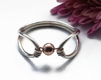 Fidget Ring, Spinner Ring for Women, Meditation Ring, Anxiety, Minimalist Ring, Sterling Silver, Rose Gold, Gold, Unique Ring, Worry Ring