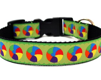Summer Dog Collar 1" Green Dog Collar Beach Dog Collar