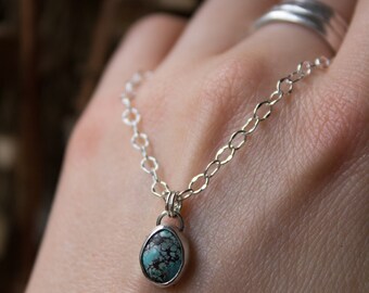 Turquoise Necklace, Dainty Turquoise Necklace, Turquoise Choker, Southwestern Necklace, Southwestern Jewelry, Blue Moon Turquoise Necklace