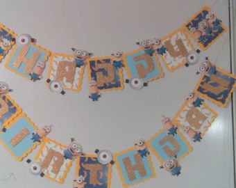 Minions/big custom Birthday Banner/personalized/Candy bar banner