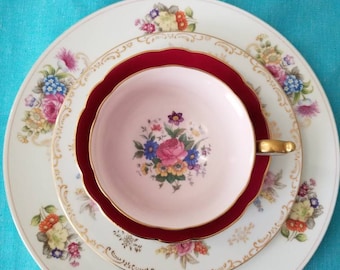 FREE SHIPPING!! Vintage mismatched 4 pc dinnerware set.