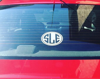 Monogram Car Decal | OnSkinkerLane