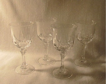 4 Pieces Cristal D'Arques Stemware from France