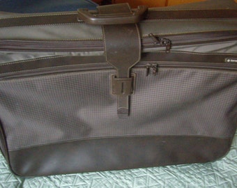 large suitcase, Samsonite, fabrics, zipped retro luggage, Vintage 80's