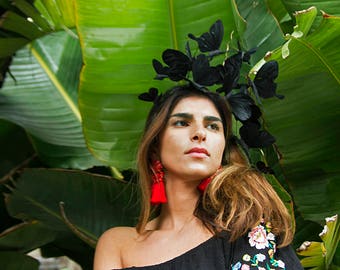 Elegant Black Fascinator, Black Headpiece, Derby Headpiece, Headband, Derby, Elegant, Chic