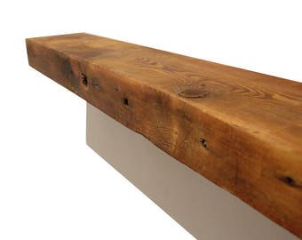 Reclaimed Shelf Barn Wood Rustic Floating Shelves Industrial Shelving Fireplace Mantel Wooden 3x7