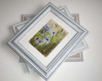 Cottage frame 8x8" Distressed frame shabby chic frame white frame rustic frame home and living chunky frame crafts wood decor chicframeshop