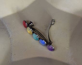 Hand Painted 12 MM Glass Bead Barrette