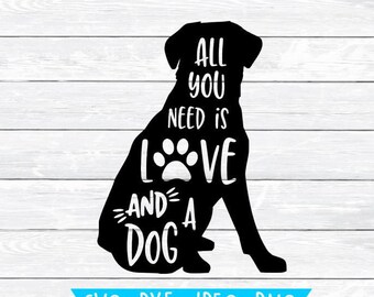 Love dog svg | Etsy