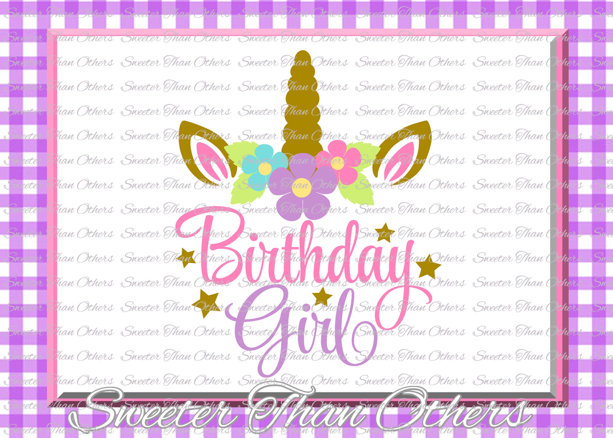 Download Birthday Girl SVG Birthday Unicorn svg girl Dxf Silhouette