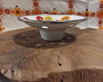 Enamel tea Light holder from the years 70