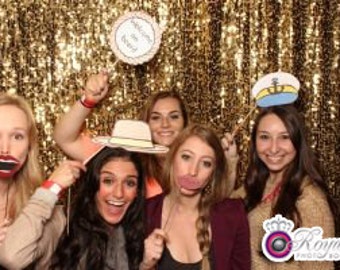 Gold Shimmer Sequin Fabric Photography Backdrop