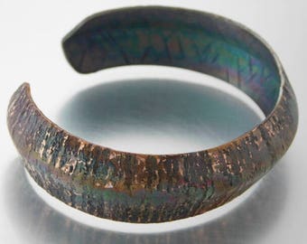 Hammered and Formed Copper Cuff