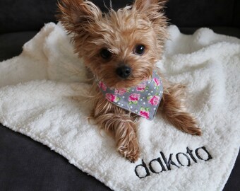 CUSTOM PET BLANKET (small) | Sherpa Pet Blanket, Custom Dog Blanket, Custom Blanket, Small Blanket, Personalized Blanket, Dog Accessories