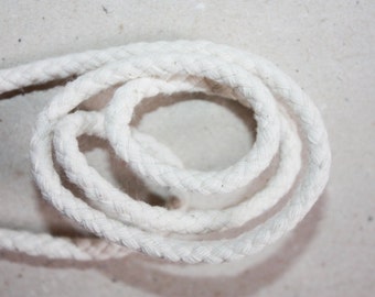 6 mm Cotton Rope= 1 Spool= 20 Yards or more of Natural and Elegant COTTON BRAIDED CORD- Bulky Yarn- Super Bulky Yarn - Macrame Cotton Cord