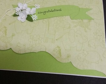 Handmade New Baby Girl Card