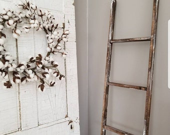 6 ft Blanket Ladder - Decortive Wooden Ladder - Fixer Upper Style - Farmhouse Ladder - Distressed Blanket Ladder - Wood Ladder
