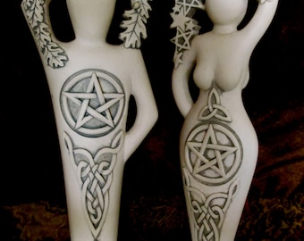 Pentacle Goddess, Lord Statue or both by Abby Willowroot ~ Exclusive SALE + reduced S/H + small Gift included with the couple purchase