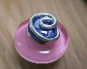 Colorful Glass Cabinet Knobs/Kitchen Cabinet Knobs/ Furniture Handles/ Bathroom Cabinet Knobs / Bi-fold Doors- Fused Glass Knobs