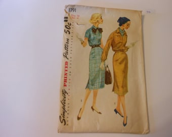 Vintage 50's Simplicity Pattern 1791