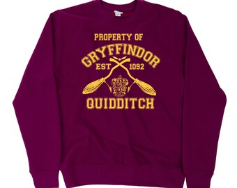 Property Of Gryffindor Quidditch Team SweatShirt Jumper Harry Potter Hogwarts Support Retail Quality
