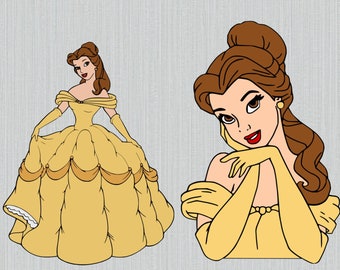 Beauty and the beast svg bundle, belle svg, beauty and the beast clipart, belle clipart, svg cut files for cricut and silhouette, dxf, png