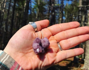 Amethyst spirit quartz necklace