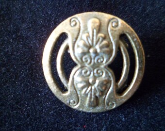 2 sewing flowers 17 mm Bronze shank buttons