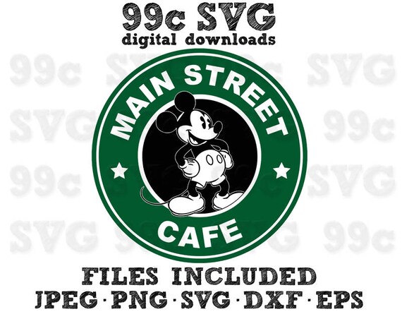 Download Mickey Mouse Starbucks Inspired Disney SVG DXF Png Vector Cut