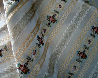 French vintage fabric silk cotton jacquard