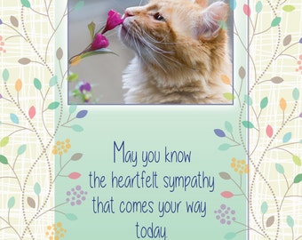 Cat sympathy card | Etsy