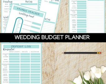 wedding cost tracker etsy