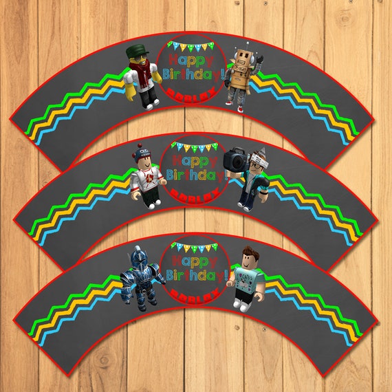 Free Download Party Printables Custom Party Printables - roblox chalkboard bags toppers printable roblox bags toppers chalkboard roblox treat bags instant download