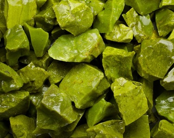 Fantasia Materials: 1 lb Green Opal Rough from Madagascar- Raw Natural Crystals for Tumbling, Wrapping, Polishing, Reiki and More!