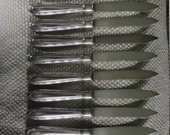 12 SILVERPLATE FRUIT KNIVES Vintage, with L Monogram