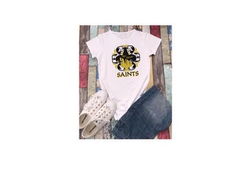 New Orleans Saints Football SVG-Decal-HTV-Print and Cut-Vinyl-Print Transfer-Sports Football-Ornate Design