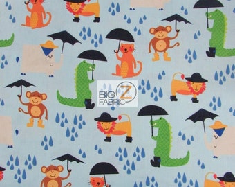 Rainforest Fun Blue By Arrolynn Weiderhold For Wilmington Prints 100% Cotton Fabric 45" Wide By The Yard (FH-1811)
