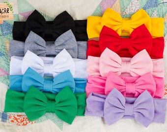 Newborn Bow Headband Baby Bow Headband Baby Girl Headband Rockabilly Baby Girl Bow Headband Cake Smash First Birthday Accessory