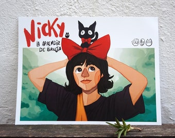 Illustration Nicky, the Witch Apprentice