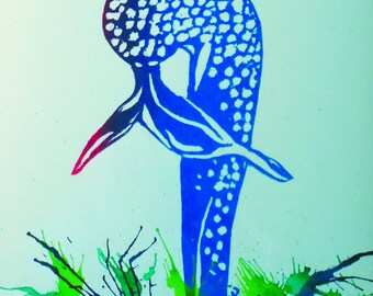 Original Screenprint "Cobra Lily" 12 inches by 16 inches