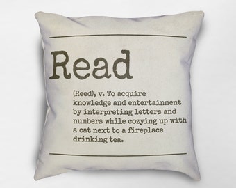 Read Pillow, Reading Pillow, Reading Decor, Bookish Gifts, Book Pillow, BooK Lover Gift, Book Decor, Reading Nook, Book Nook, Reading Quotes