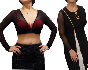 Sleeves "to go". Arms cover. Sheer arm cover. Shrug. Under dress shrug.Arm sleeves. Cover up.