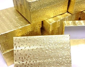 10 Pack - Gold Foil Boxes (3.75 x 3.75 x 2 in.)