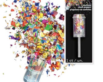 Multicolor Confetti Push Popper / Colorful Confetti Popper / Confetti Party Pop / Confetti Popper