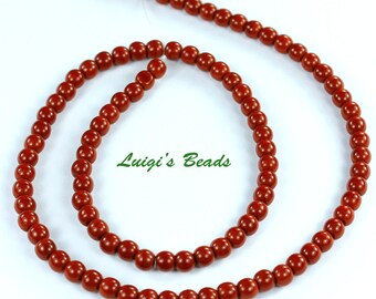 100 Czech Glass Round Druk Beads Umber 4mm