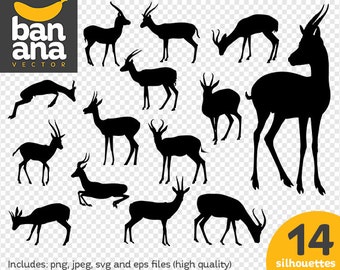 SALE Gazelles png jpg svg eps files high resolution BV-AN-0037